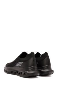 کتونی مردانه مشکی بنددار زیره ضخیم دری مد