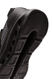 کتونی مردانه مشکی بنددار زیره ضخیم دری مد