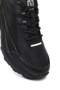 کتونی مردانه مشکی بندی با زیره ضخیم دری مد