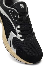 کتونی مردانه مشکی بندی با زیره ضخیم دری مد