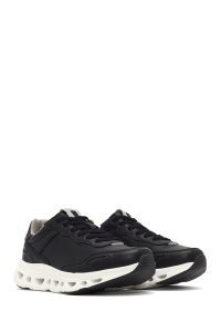 کتونی مردانه مشکی بندی با زیره ضخیم دری مد