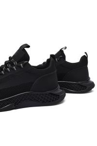 کتونی مردانه مشکی بندی زیره ضخیم پارچه‌ای Derimod Zero