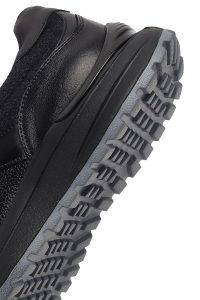 کتونی مردانه مشکی بندی زیره ضخیم چرمی دری مد