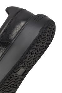 کتونی مردانه مشکی بندی زیره ضخیم چرمی دری مد