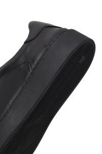 کتونی مردانه مشکی بندی چرمی دری مد