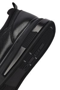 کتونی مردانه مشکی بندی چرمی دری مد