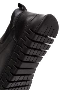 کتونی مردانه مشکی بندی چرمی کژوال دری مد