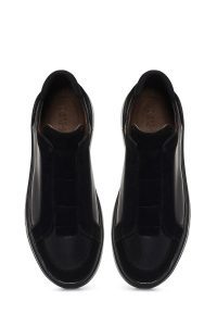 کتونی مردانه مشکی ضخیم چرمی دری مد