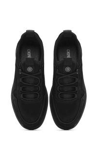 کتونی مردانه نوبوک مشکی بنددار کژوال دری مد