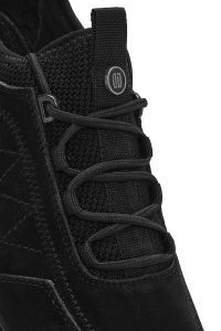 کتونی مردانه نوبوک مشکی بنددار کژوال دری مد