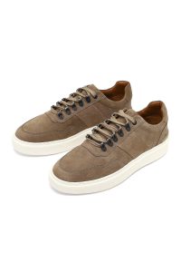 کتونی مردانه ویزون بندی زیره ضخیم نبوک چرمی دری مد