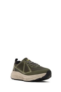 کتونی مردانه پارچه‌ای خاکی بندی زیره ضخیم دری مد