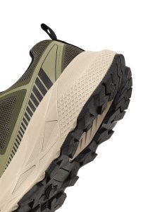 کتونی مردانه پارچه‌ای خاکی بندی زیره ضخیم دری مد