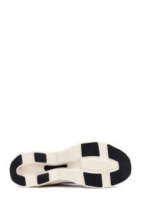 کتونی مردانه پارچه‌ای طوسی بندی زیره ضخیم