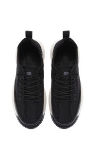 کتونی مردانه پارچه‌ای مشکی بنددار دری مد