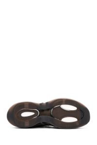 کتونی مردانه پارچه‌ای مشکی بنددار زیره ضخیم دری مد