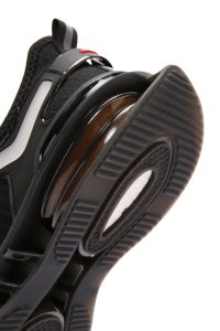 کتونی مردانه پارچه‌ای مشکی بنددار زیره ضخیم دری مد