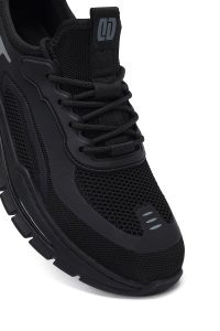 کتونی مردانه پارچه‌ای مشکی بنددار Derimod Zero