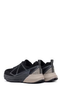 کتونی مردانه پارچه‌ای مشکی بندی زیره ضخیم دری مد