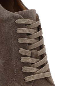 کتونی مردانه چرم جیر بژ بنددار دری مد