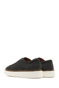 کتونی مردانه چرم جیر سبز بنددار زیره ضخیم دری مد