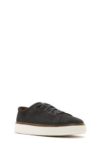 کتونی مردانه چرم جیر سبز بنددار زیره ضخیم دری مد