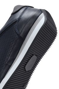 کتونی مردانه چرم سرمه‌ای بنددار کژوال دری مد