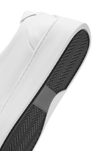 کتونی مردانه چرم سفید بنددار دری مد