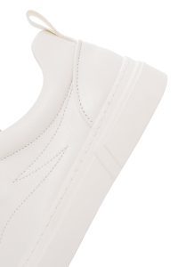 کتونی مردانه چرم سفید بنددار دری مد