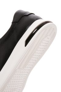 کتونی مردانه چرم مشکی بنددار دری مد