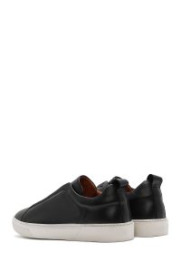 کتونی مردانه چرم مشکی کش‌دار دری مد