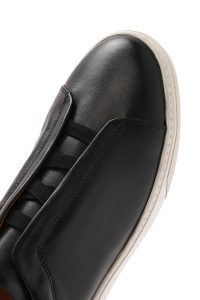 کتونی مردانه چرم مشکی کش‌دار دری مد