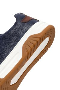 کتونی مردانه چرمی سرمه‌ای بندی زیره ضخیم دری‌مد