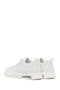 کتونی مردانه چرمی سفید بندی دری مد