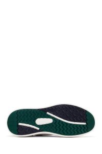 کتونی مردانه چرمی سفید بندی زیره ضخیم دری‌مد