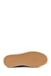 کتونی مردانه چرمی قهوه‌ای بندی دری مد