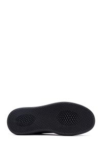 کتونی مردانه چرمی مشکی بندی زیره ضخیم دری‌مد