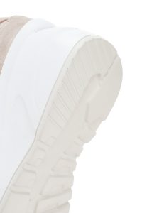 کتونی چرمی پاشنه دار بژ زنانه دری مد