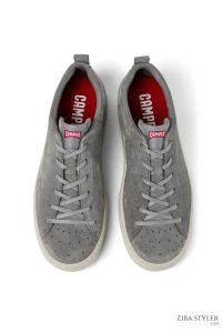 کتونی چهار چرمی مردانه طوسی Runner