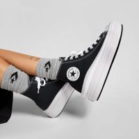 کتونی کانورس آل استار Chuck Taylor All Star Move مشکی لژدار مردانه و زنانه اورجینال