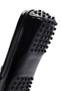 کفش راحتی چرمی سگک دار مشکی زنانه دری مد