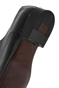 کفش رسمی مردانه مشکی چرمی بنددار دری مد