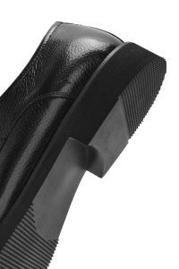 کفش رسمی مردانه مشکی چرمی بنددار دری مد