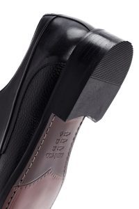 کفش رسمی مردانه مشکی چرمی بنددار دری مد