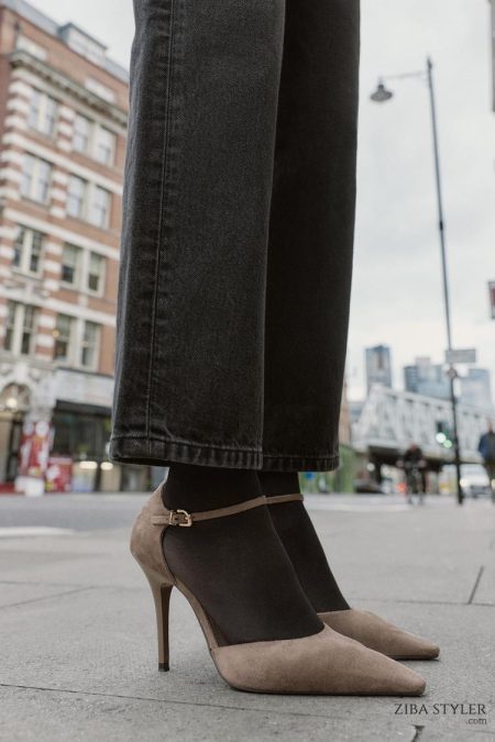 کفش زنانه بنددار پاشنه بلند مچ‌دار زارا – ZARA