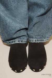 کفش زنانه جیر پاشنه گربه‌ای میخ‌دار زارا – ZARA