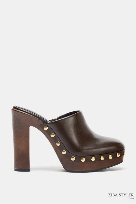 کفش زنانه صندل پاشنه بلند میخ‌دار زارا – ZARA