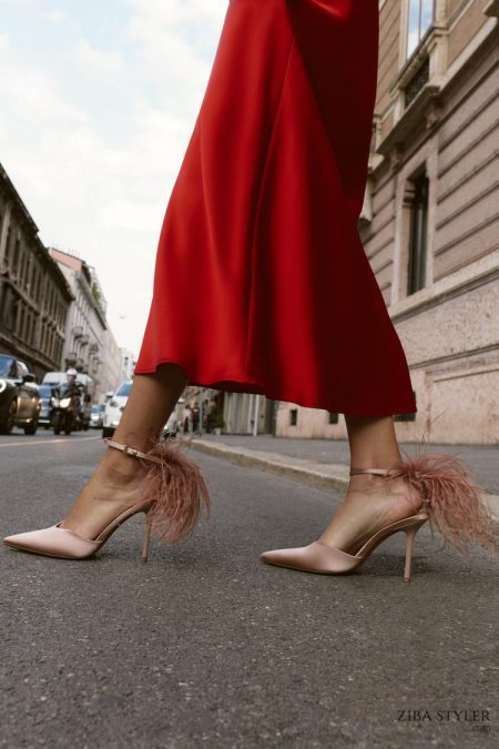 کفش زنانه پاشنه بلند پر زارا – ZARA
