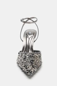 کفش زنانه پاشنه بلند پولکی زارا – ZARA