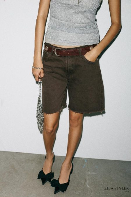 کفش زنانه پاشنه دار با پاپیون زارا – ZARA